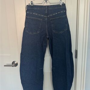 GAP Dark Blue Flare Jeans with Studded Detail